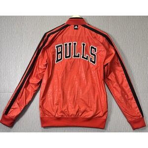 Chicago Bulls Adidas Warm Up Jacket Size Small Red Lightweight